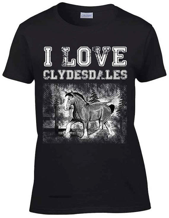 I Love Clydesdales Womens T-Shirt